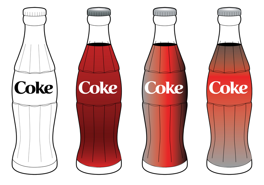coca cola bottle cap drawing